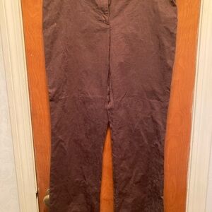 Brown pants with floral print